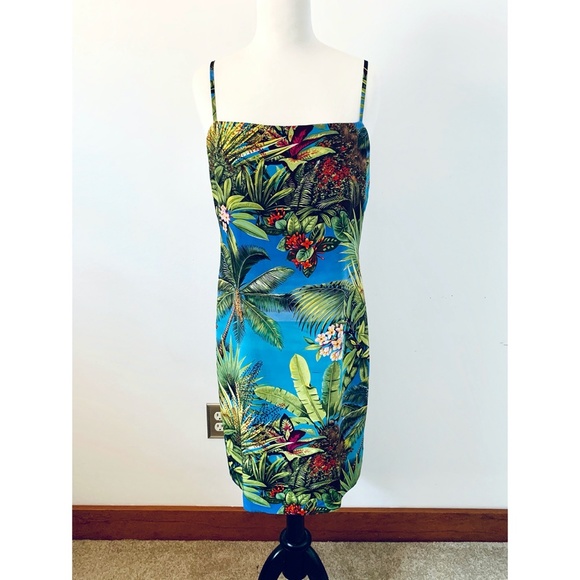 Company Ellen Tracy Silk Tropical Print Sundress - Picture 1 of 6